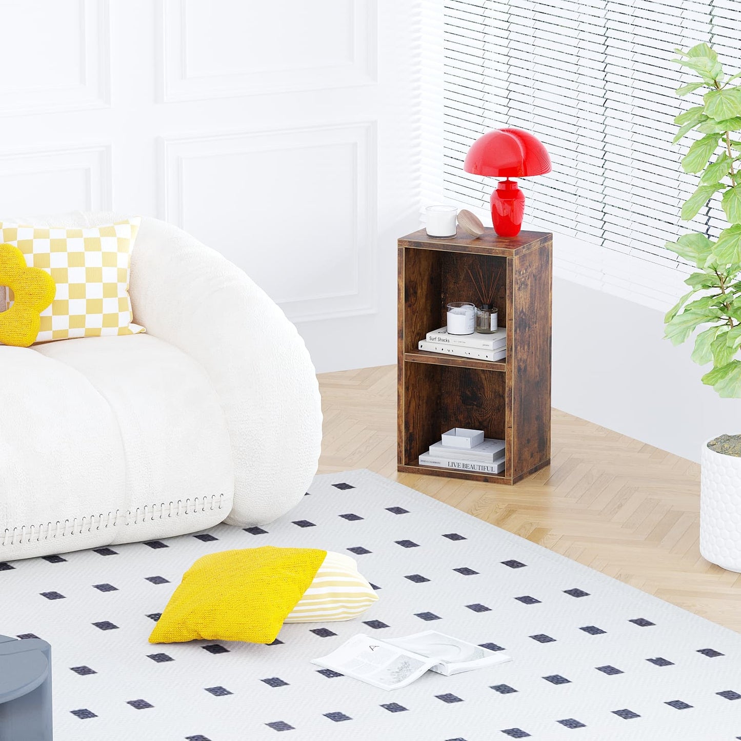 Cube Storage, 2 Tiers Bookcase for Tiny Home, Cube Organizer