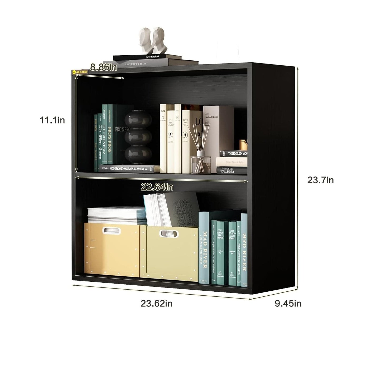 2 Tier Shelf, Storage Shelves, Corner Shelf, Book shelf, Minimalism