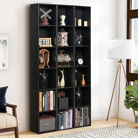 Slim Storage Cabinet, Tall Narrow Display Bookcase for Home Office
