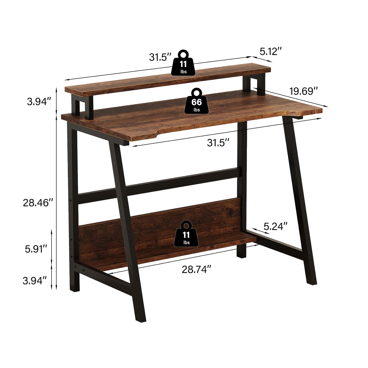 Corner Desk Small PC Desk Size