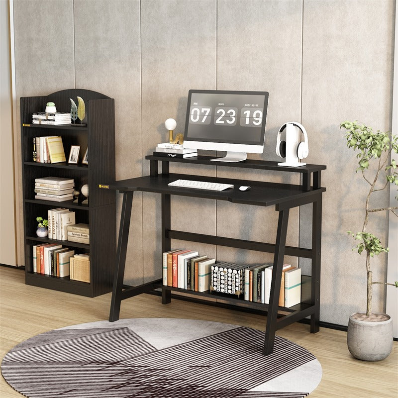 Small Computer Desk with Monitor Stand, Small PC Desk, Corner table