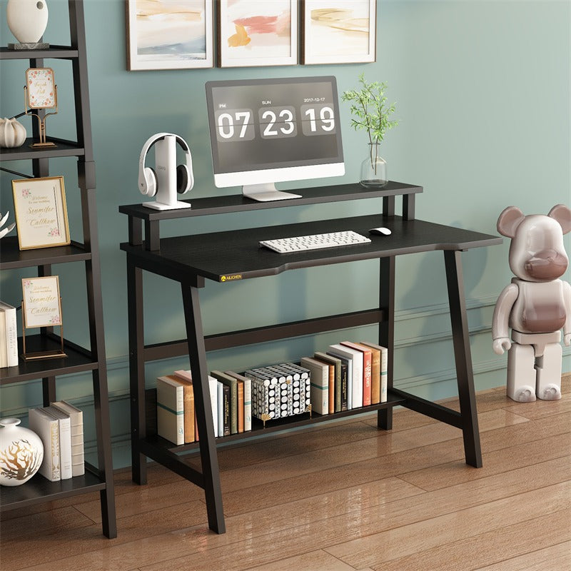 Small Computer Desk with Monitor Stand, Small PC Desk, Corner table