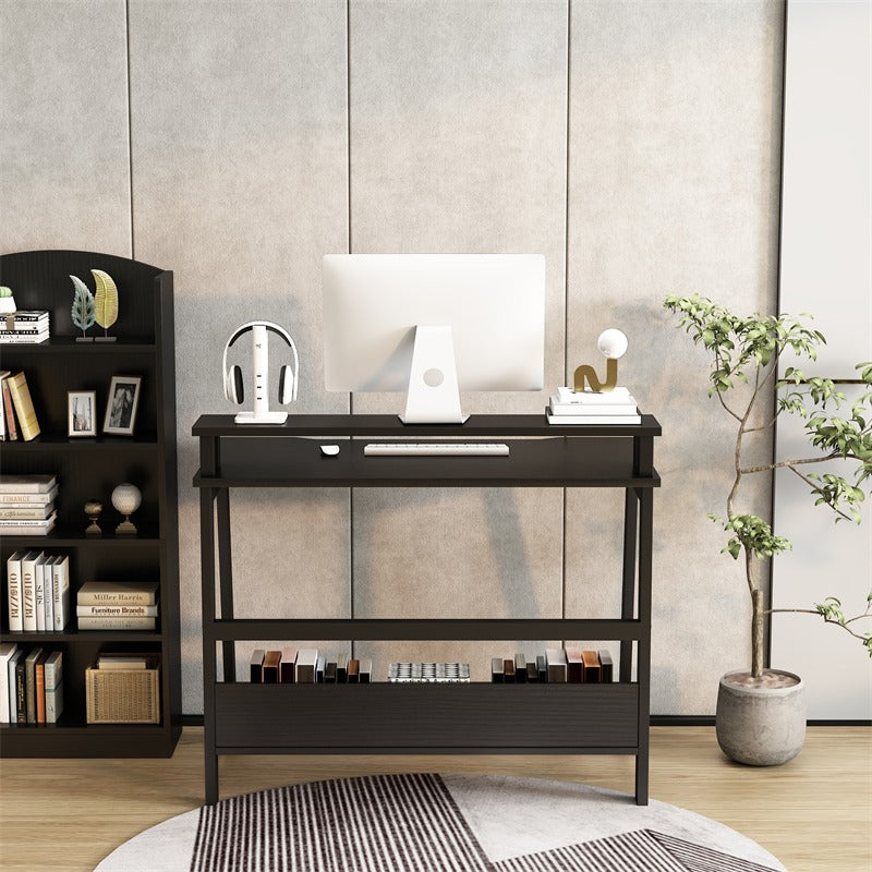 Small Computer Desk with Monitor Stand, Small PC Desk, Corner table