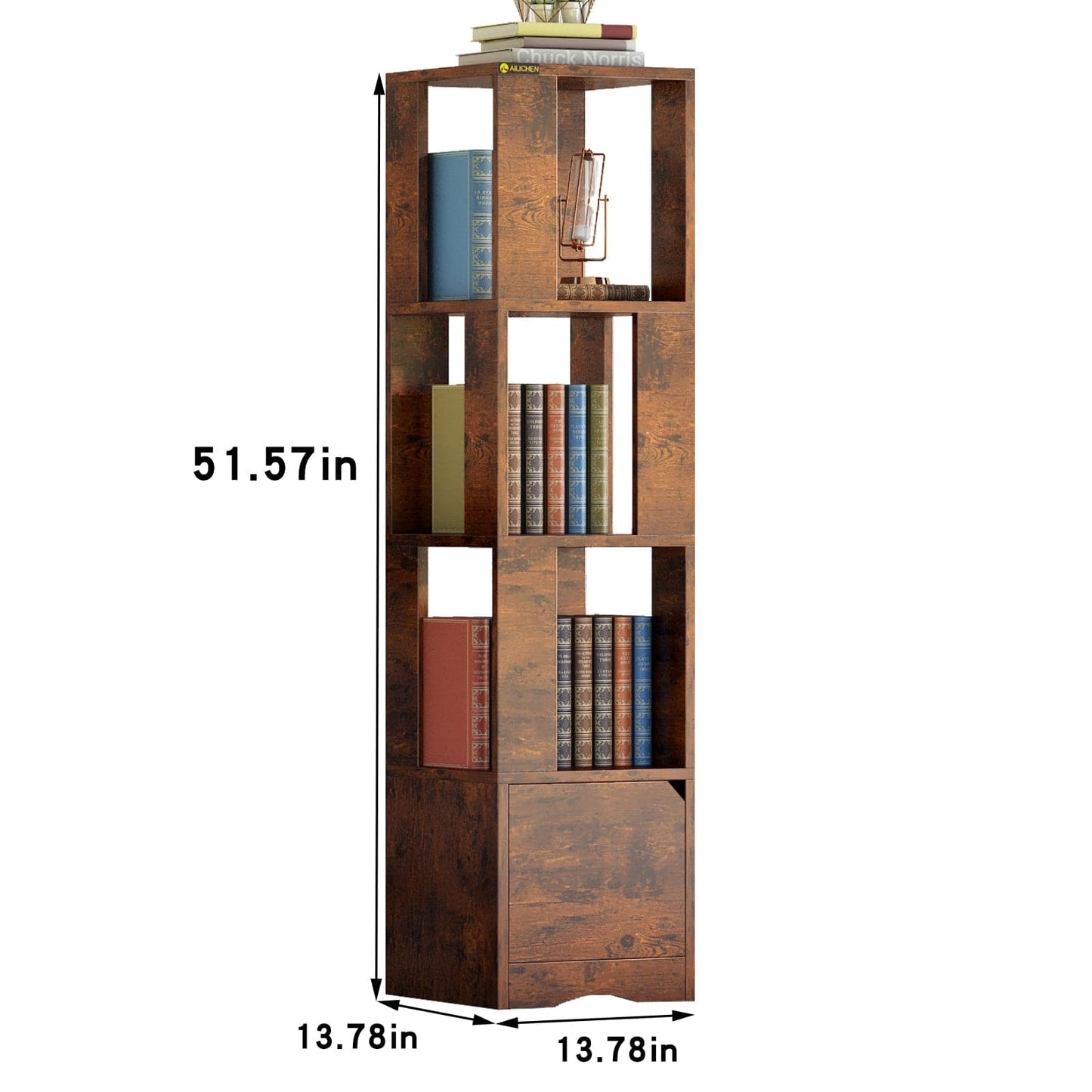 Bookshelf Storage Cabinet Record Player Stand Bathroom Cabinet with Shelves
