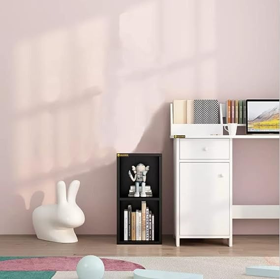 cube cabinet 2 tiers black color