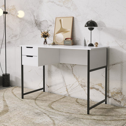 Modern Writing Desk Home Office Desk with Drawers Notebook Workstation