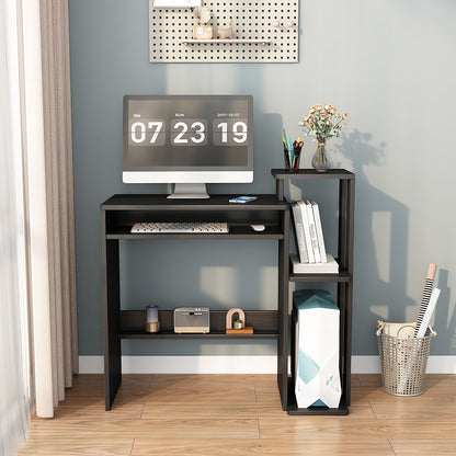 Computer Desk with Keyboard Tray and Storage Shelf Small Modern Working Table