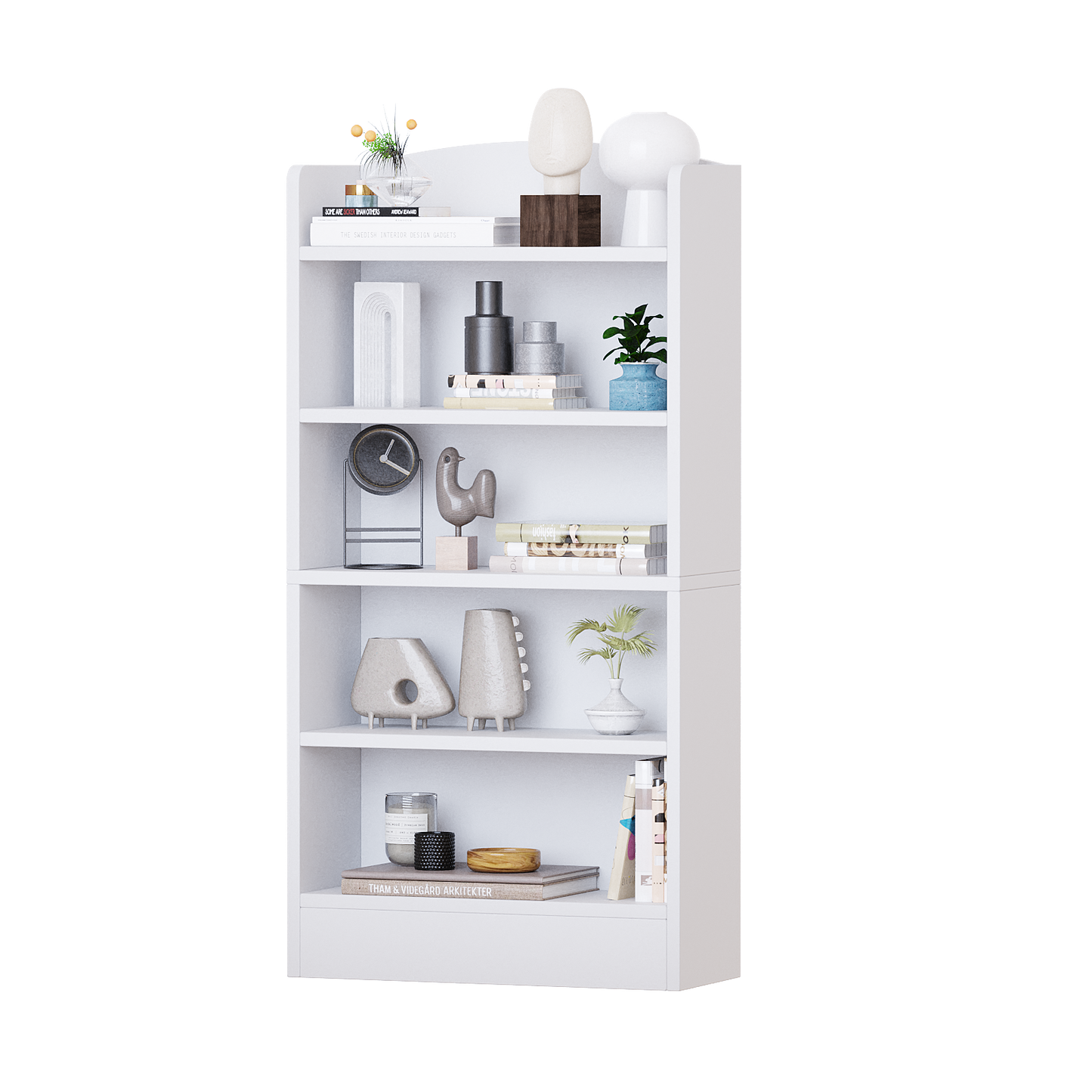 YQ JENMW 5-Tier Bookshelf,Storage Organizer Bookcase with Open Shelf,For Living Room,Bedroom,Home Office