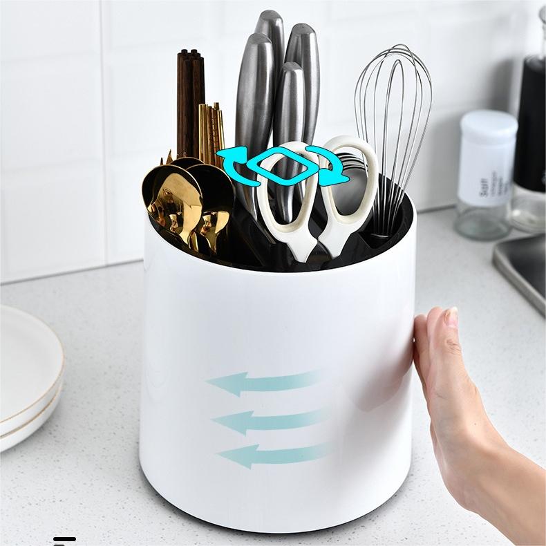 Multifunctional Kitchen Knife Shelf Rotating Organiser