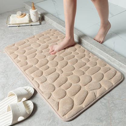 Cobblestone Embossed Bathroom Bath Mat