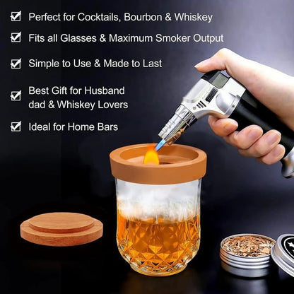 Cocktail Smoker with 8 flavors -Bourbon Whiskey Gifts for Men