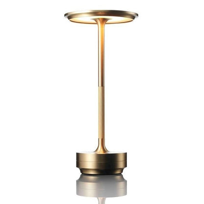 Metallic Cordless Table Lamp - Dimmable & Rechargeable