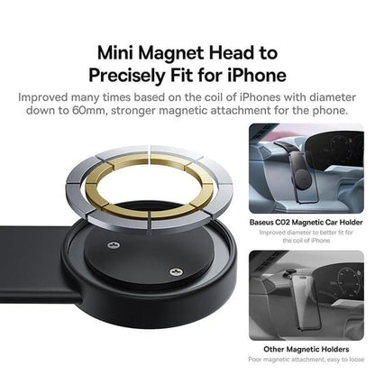 Folding mobile phone holder with strong magnet