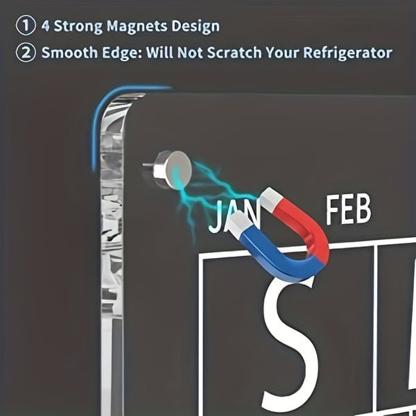 Magnetic Schedule Planner For Fridge【Permanently reusable】