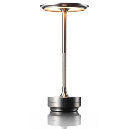 Metallic Cordless Table Lamp - Dimmable & Rechargeable