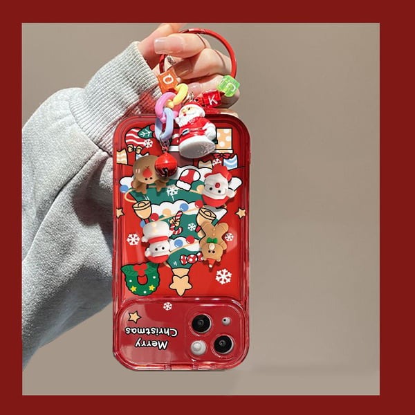 🎅Christmas Tree Pendant Flip Mirror Case Cover For iPhone