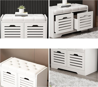 Shoe Storage Bench with 2 Storage Drawer