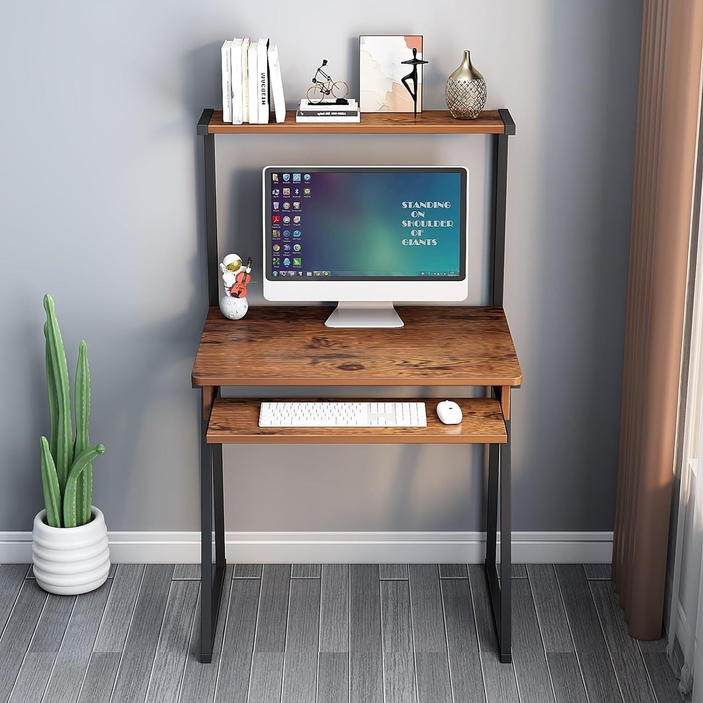 2-Tier Computer Desk with Keyboard Tray