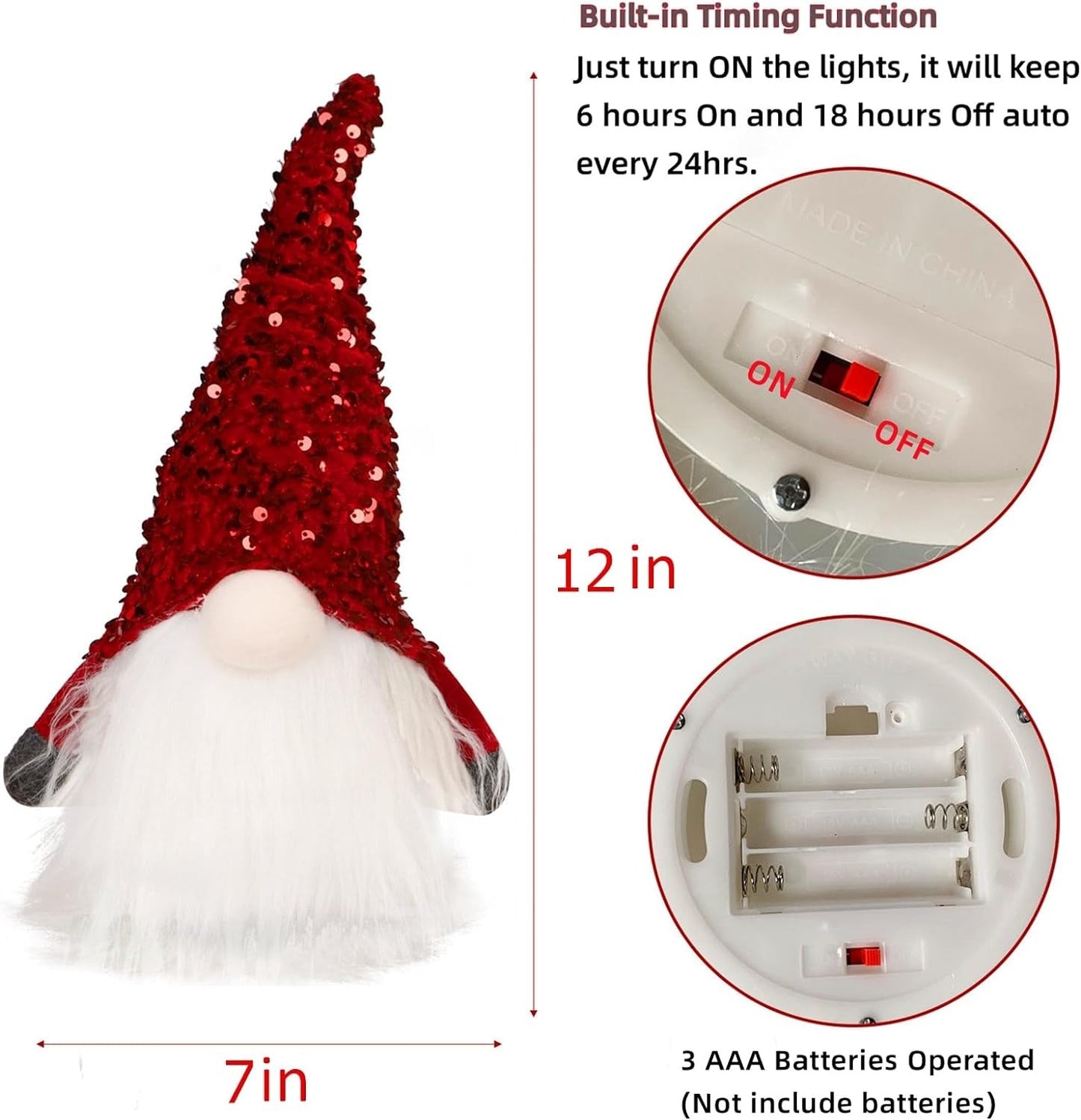 Holiday Present -Christmas Gnome Light