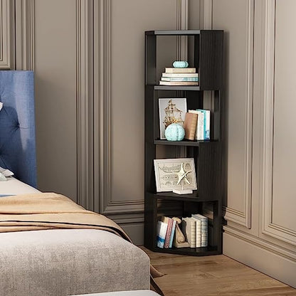 Modern Storage Display Rack Corner Tall Book Shelf