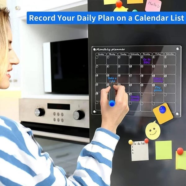 Magnetic Schedule Planner For Fridge【Permanently reusable】