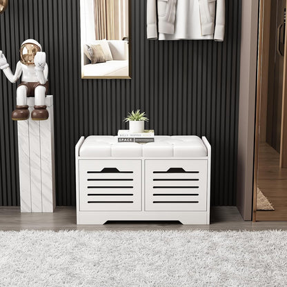 Shoe Storage Bench with 2 Storage Drawer