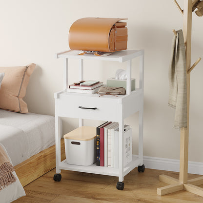YQ JENMW Mobile Printer Stand with Drawer,Multifunctional Storage Organizer for Home,Office