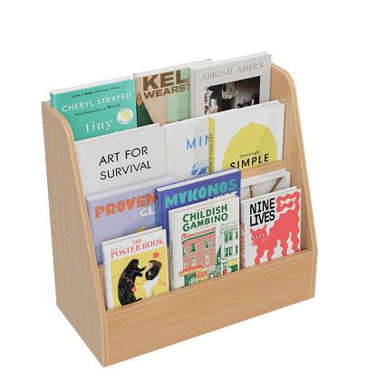 YQ JENMW 4-Tier Bookshelf,Small Sling Desktop Bookshelf Storage Rack for Living Room,Office,Study