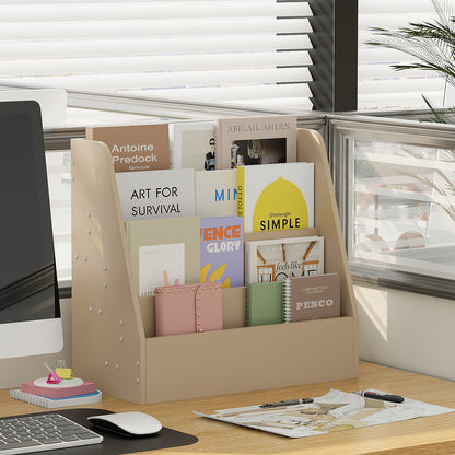 YQ JENMW 4-Tier Bookshelf,Small Sling Desktop Bookshelf Storage Rack for Living Room,Office,Study