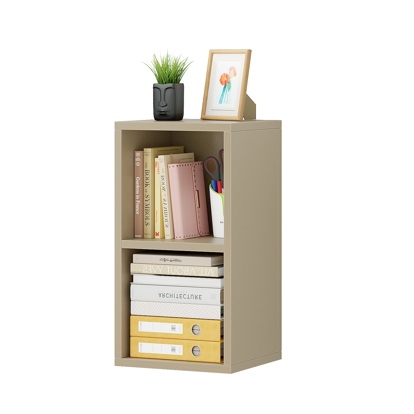 YQ JENMW 2-Tier Storage Shelf,Compact Space-Saving Organizer for Living Room,Bedroom,Kitchen,Office