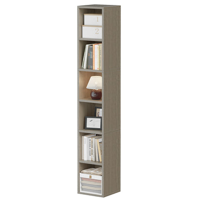 YQ JENMW Narrow Storage Bookcase,6 Tier Bookshelf for Home Office,Kitchen,Living Room,Bedroom