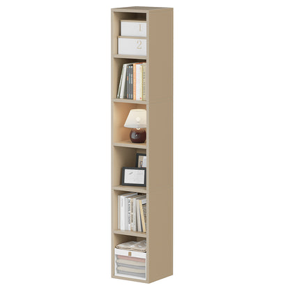 YQ JENMW Narrow Storage Bookcase,6 Tier Bookshelf for Home Office,Kitchen,Living Room,Bedroom