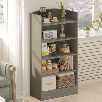 YQ JENMW 5-Tier Bookshelf,Storage Organizer Bookcase with Open Shelf,For Living Room,Bedroom,Home Office
