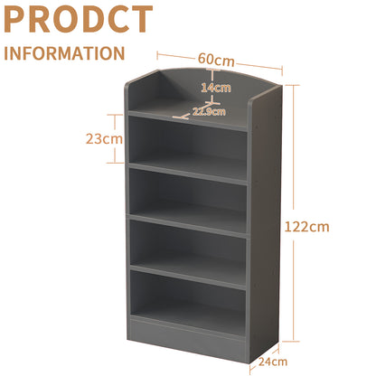 YQ JENMW 5-Tier Bookshelf,Storage Organizer Bookcase with Open Shelf,For Living Room,Bedroom,Home Office
