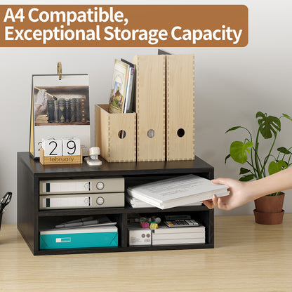 YQ JENMW 2-Tier Desktop Storage Organizer,Stackable Cabinet Organizer for Home Office,Bedroom,Study