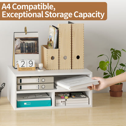 YQ JENMW 2-Tier Desktop Storage Organizer,Stackable Cabinet Organizer for Home Office,Bedroom,Study