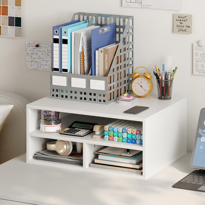 YQ JENMW 2-Tier Desktop Storage Organizer,Stackable Cabinet Organizer for Home Office,Bedroom,Study