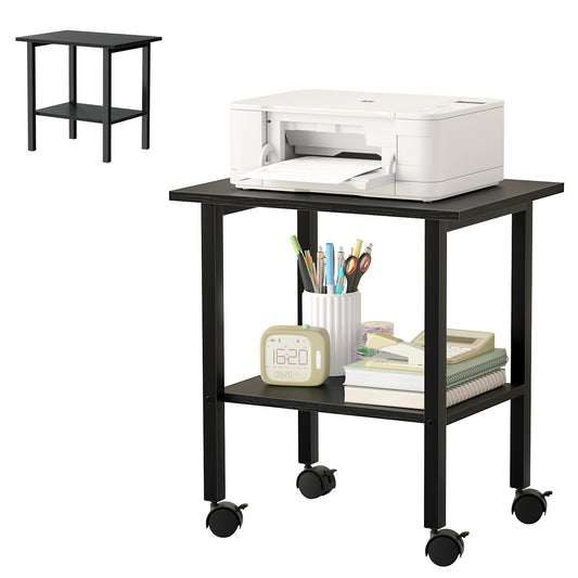 YQ JENMW 2-Tier Storage Cart,Mobile Utility Side Table Organizer for Home Office,Living Room