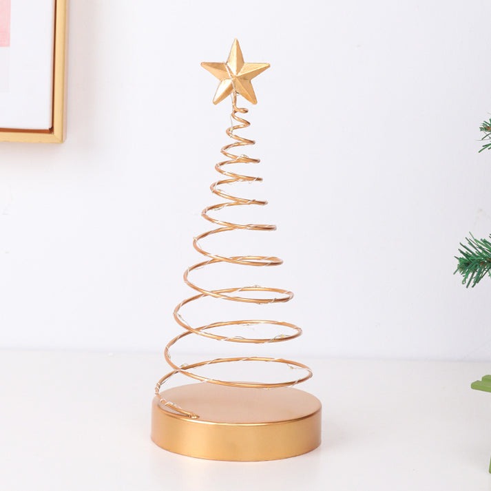 Golden Glow LED Christmas Tree