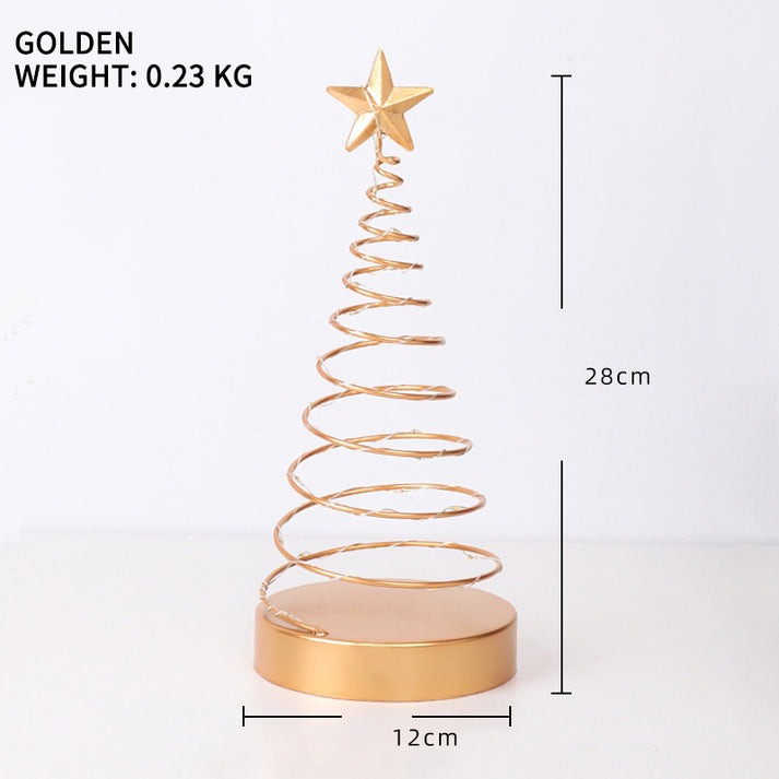 Golden Glow LED Christmas Tree