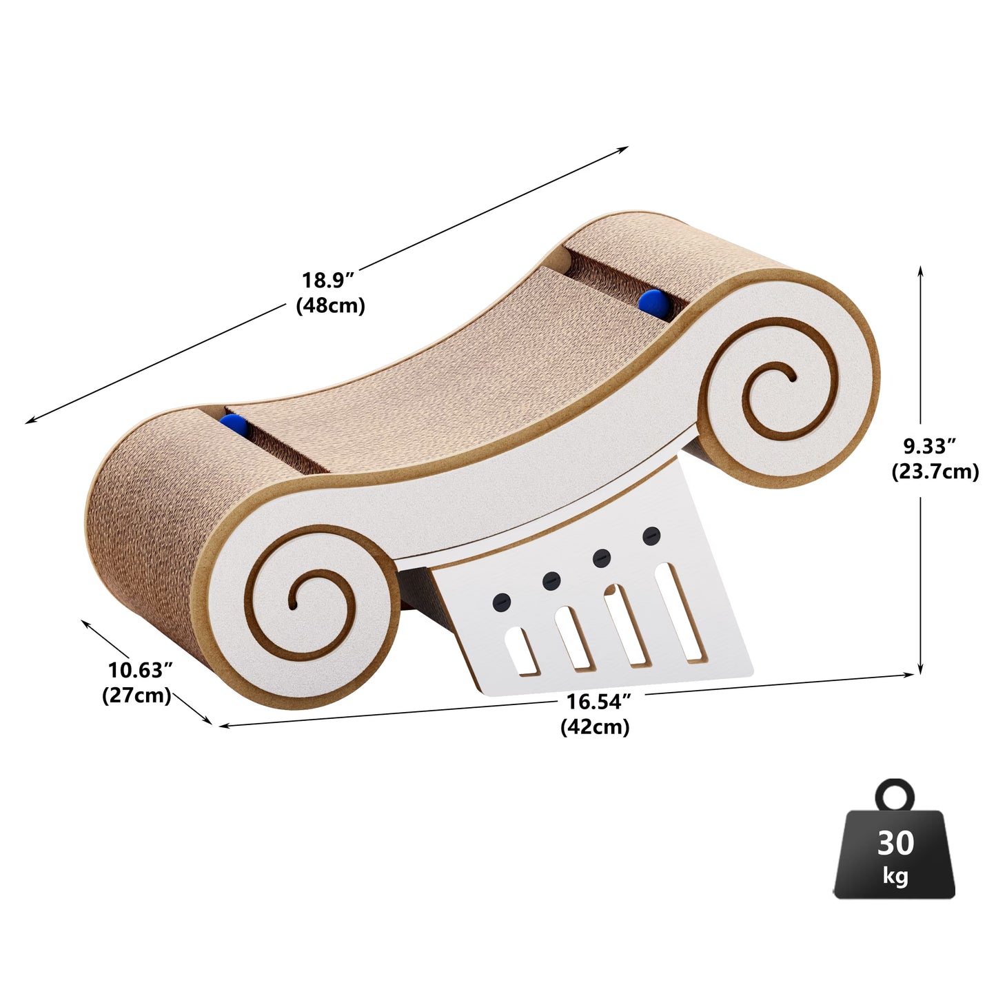 YQ JENMW Cat Scratcher Bed, Corrugated Cardboard Cat Scratching Pad, Durable Cat Scratcher Lounge Furniture for Kittens & Adult Cats