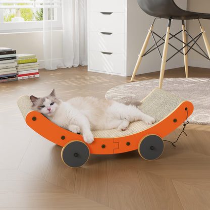 YQ JENMW Cat Roadster Scratching Board, Corrugated Cardboard Cat Scratcher, Durable Cat Scratcher Lounge Furniture for Kittens & Adult Cats