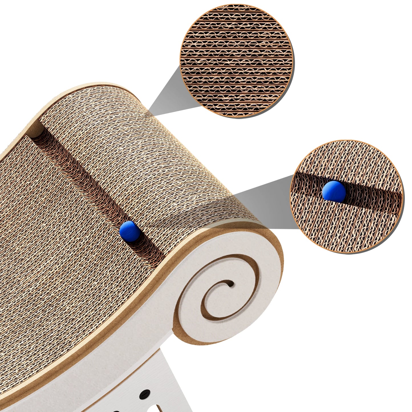 YQ JENMW Cat Scratcher Bed, Corrugated Cardboard Cat Scratching Pad, Durable Cat Scratcher Lounge Furniture for Kittens & Adult Cats