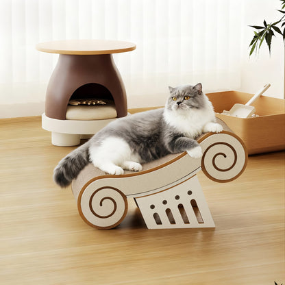 YQ JENMW Cat Scratcher Bed, Corrugated Cardboard Cat Scratching Pad, Durable Cat Scratcher Lounge Furniture for Kittens & Adult Cats