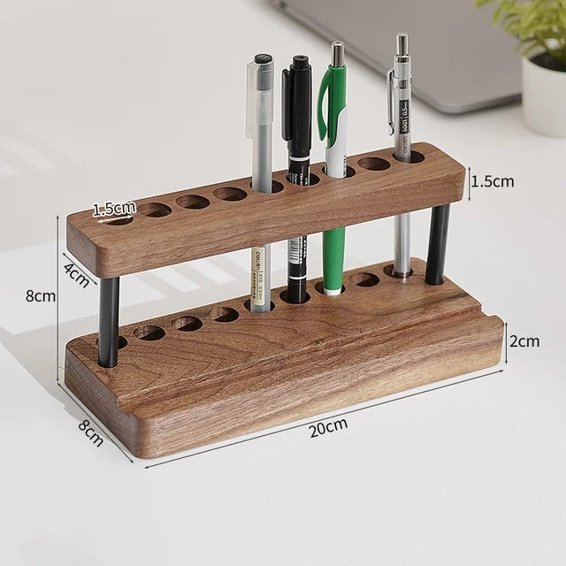 Office Desktop Wooden Pen Holder