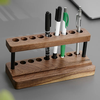 Office Desktop Wooden Pen Holder