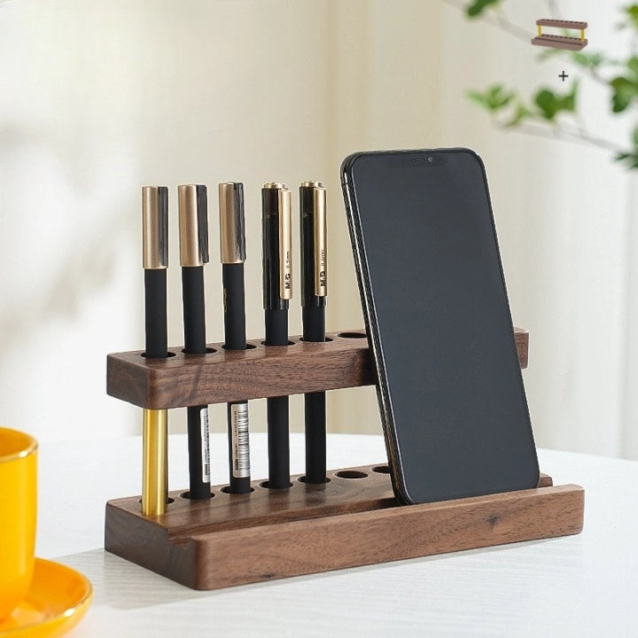 Office Desktop Wooden Pen Holder