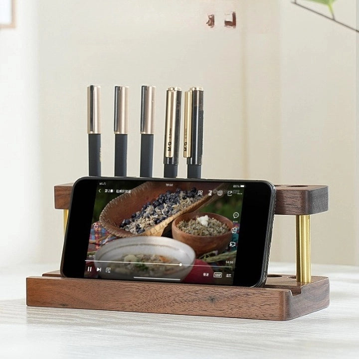 Office Desktop Wooden Pen Holder