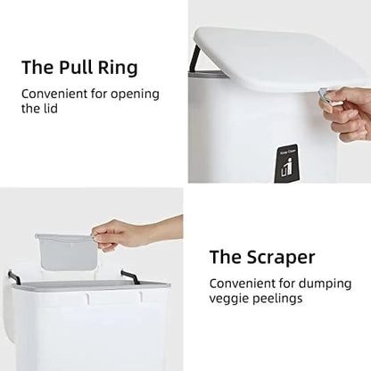 9L Kitchen Slide/Wall Mount/Portable Trash Can