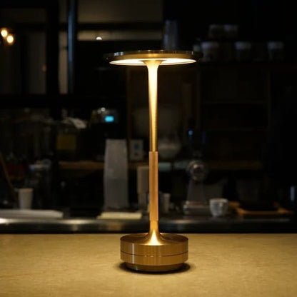 Metallic Cordless Table Lamp - Dimmable & Rechargeable